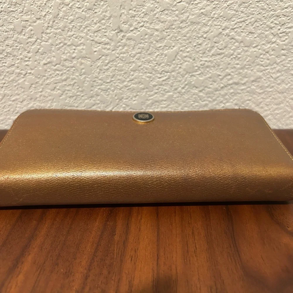 Loewe Metallic Gold Zip Wallet